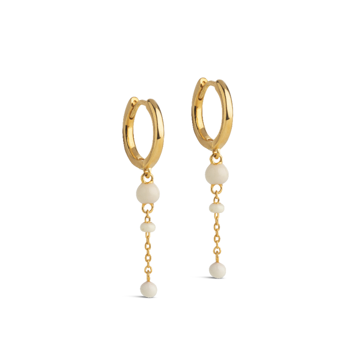 Enamel Lola Bold Hoops Daisy