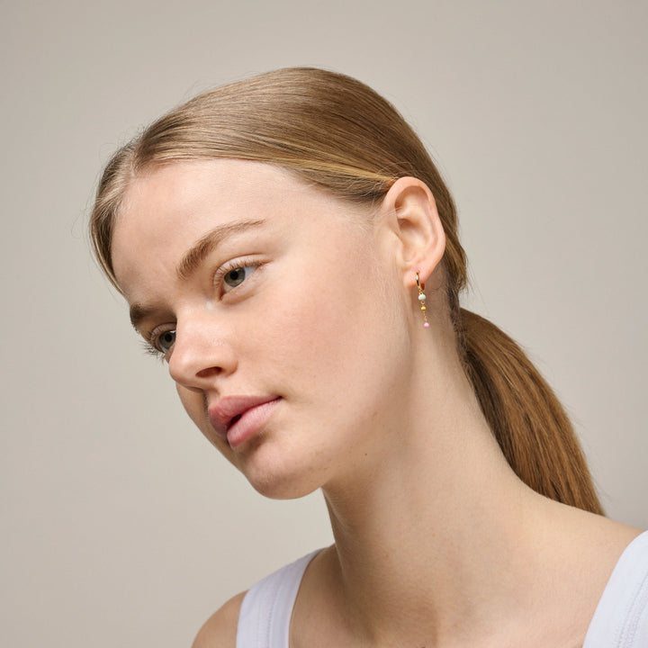 Enamel Lola Bold Earrings Rainbow