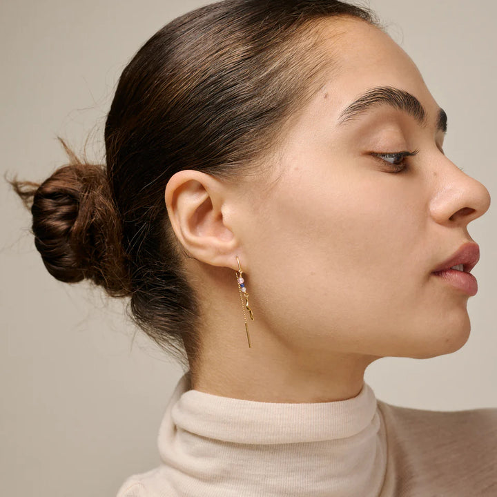 Enamel Viva Øreringe I Forgyldt Sølv