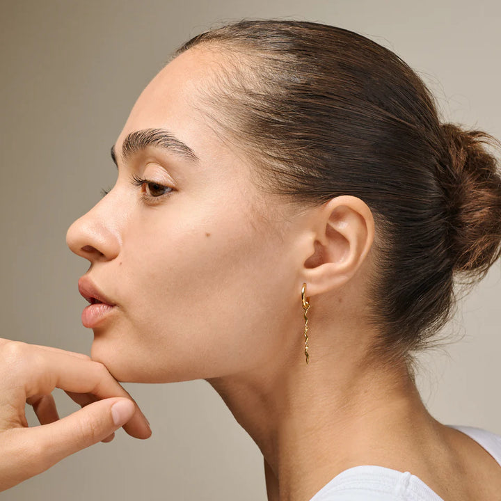 Enamel Hydrus Hoop I Forgyldt Sølv