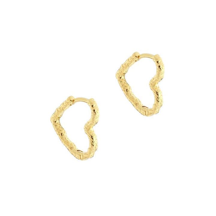 Aqua Dulce Love Me Heart Hoop Forgyldt - 5934 - Øreringe - 5934
