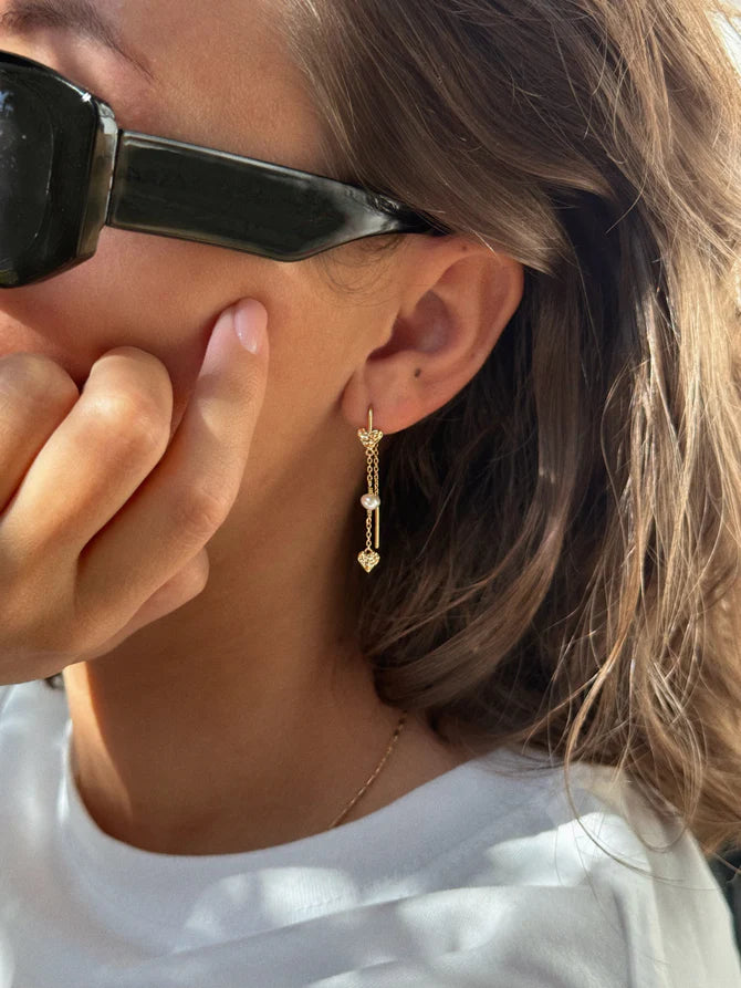 Jeberg Beloved Earrings I Forgyldt Sølv