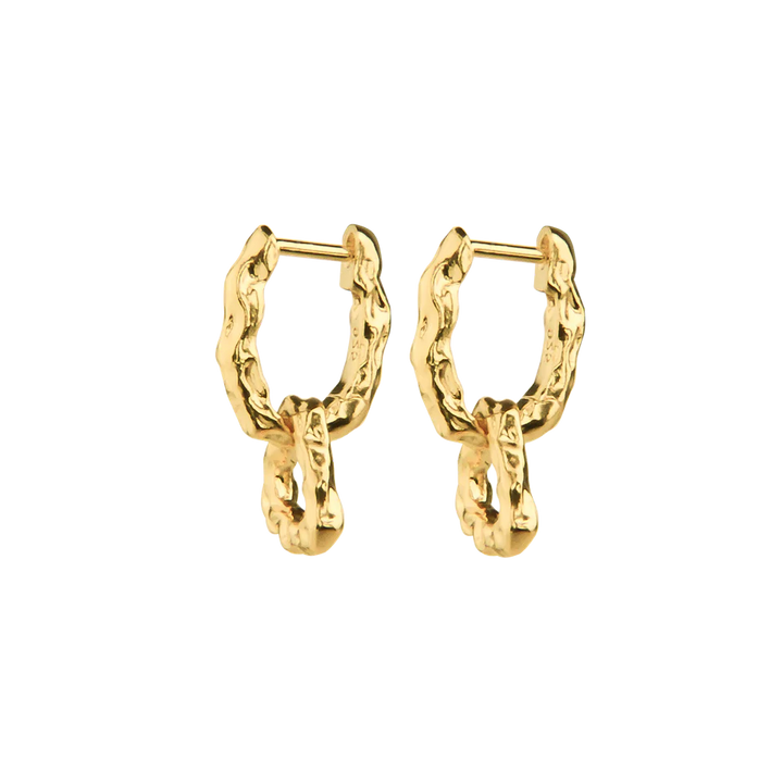 Jeberg Jewellery Pirouette Double Hoops I Forgyldt Sølv