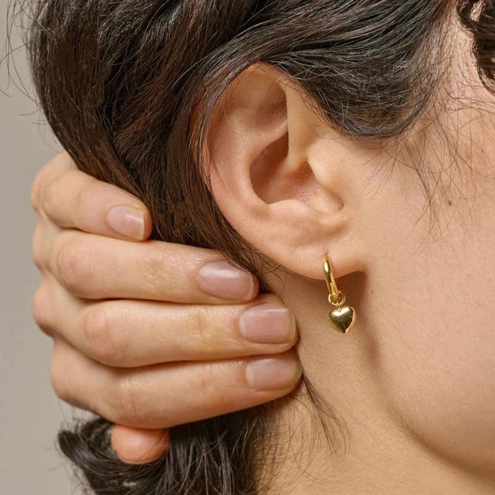 Enamel Amore Forgyldt Hoops - E376G - Øreringe - E376G