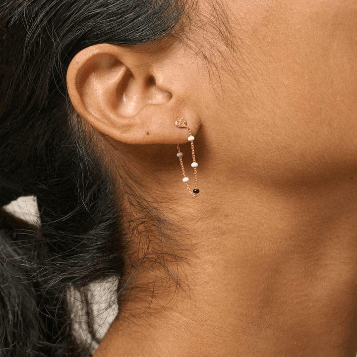 Enamel Lola Salt 'n' Pepper Earrings - E140GM-SaltPepper - Øreringe - E140GM-SaltPepper