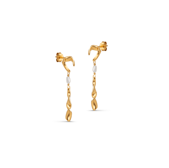 Enamel Sienna Pearls ørestikker - E357GM - Øreringe - E357GM