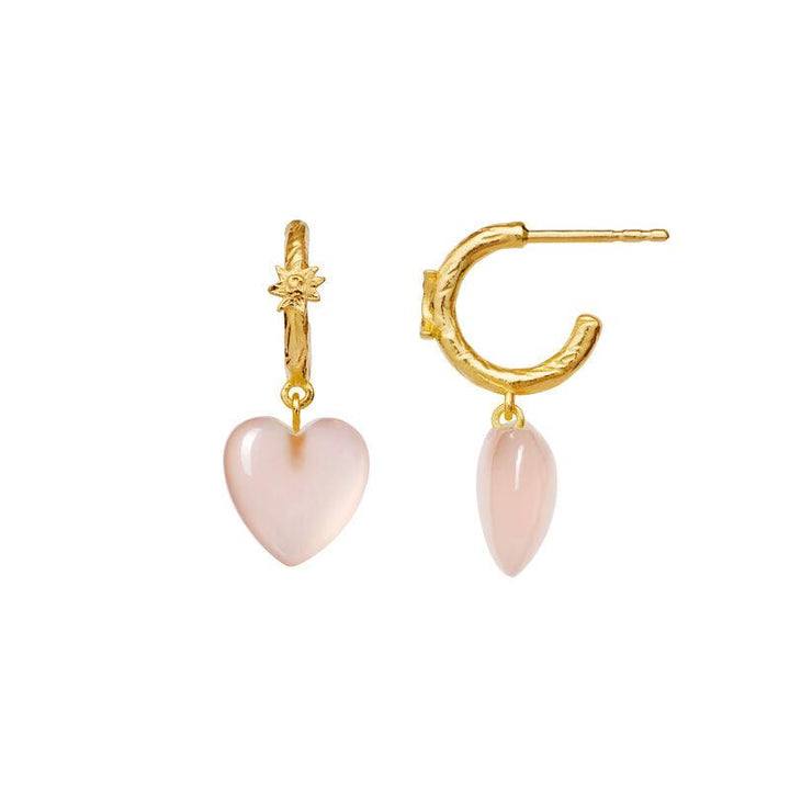 Maanesten Embrace Creol m. Pink Hjerte - Øreringe - 10016A