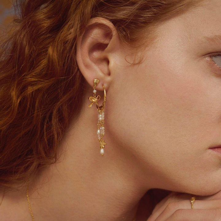 Maanesten Lauren Forgyldt Sløjfe Øreringe - Øreringe - 9935A