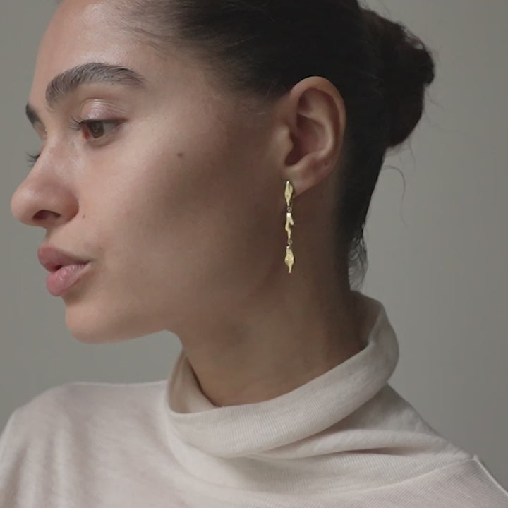 Enamel India Medium Øreringe I Forgyldt Sølv