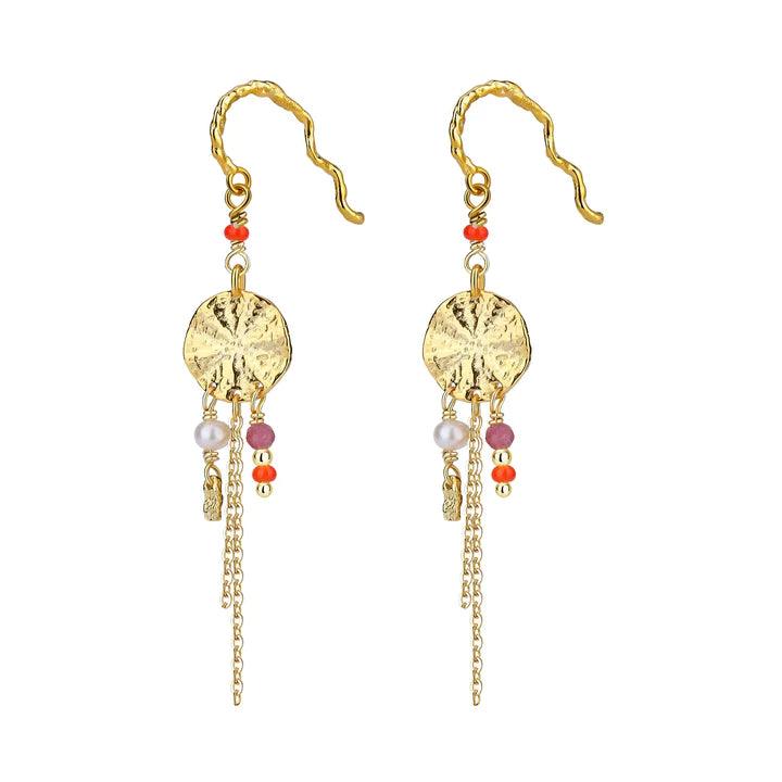 Wioga Fricka Øreringe I Forgyldt Sølv - Øreringe - E-8465-GP