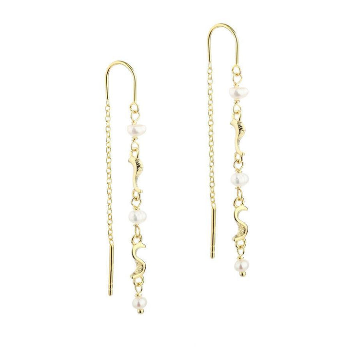 Aqua Dulce Rhumba Thread Earring sølvforgyldt - 5177 - Øreringe - 5177