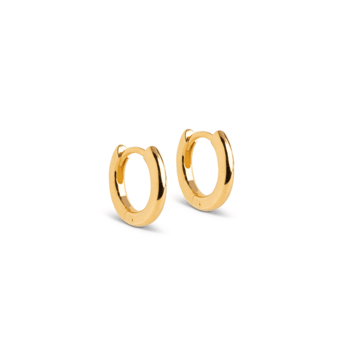 Enamel Chunky Forgyldt Hoops 8mm - E248G - Øreringe - E248G