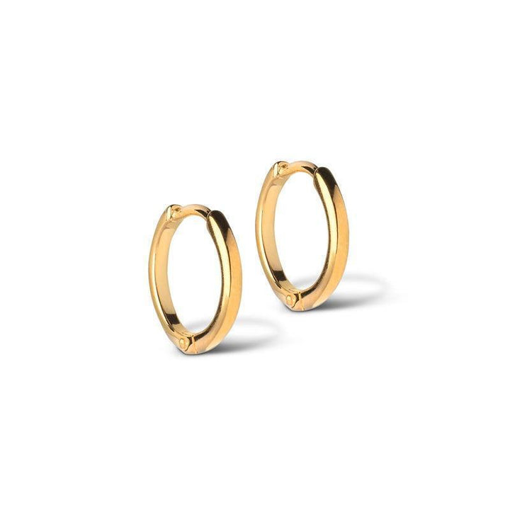 Enamel Classic Forgyldt Hoops 10mm - 168G - Øreringe - 168G