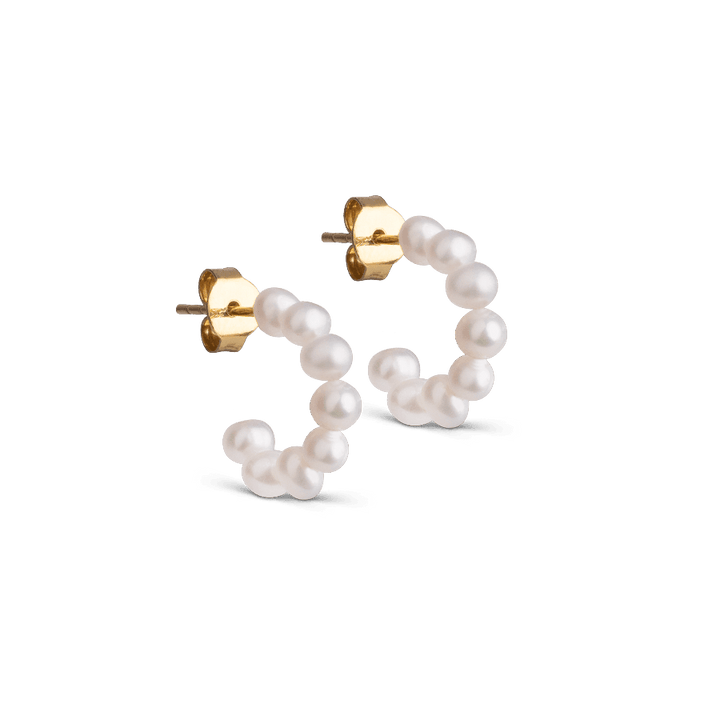 Enamel Mini Pearlie Hoops - E295G - Øreringe - E295G