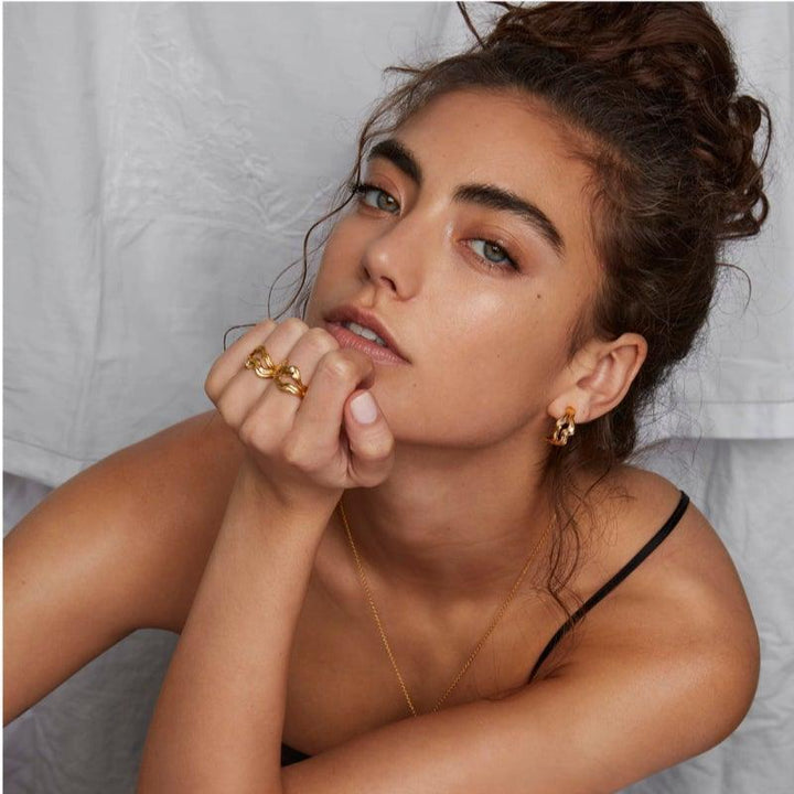 Polar Jewelry Cosmos Forgyldt Hoop Single - Øreringe - COS-HP-GD-WZ-00403