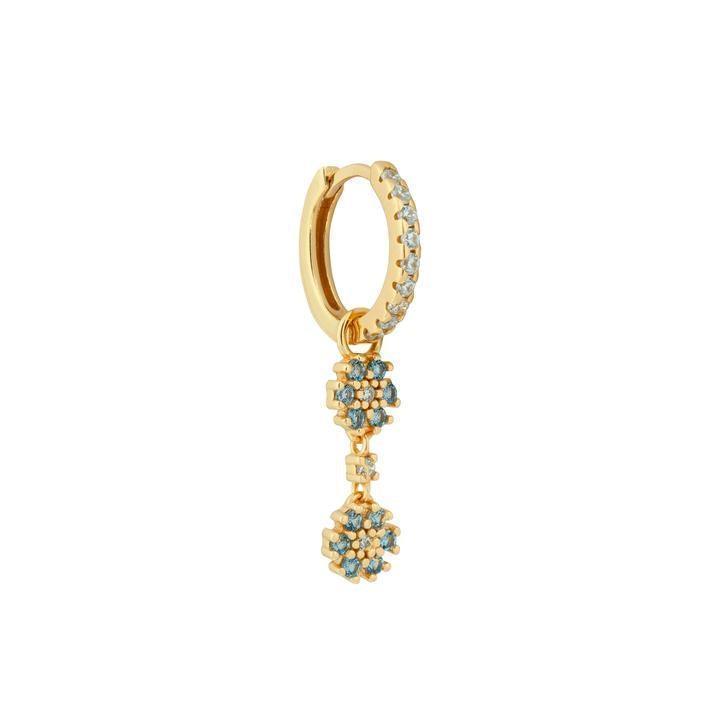 The Earring Shop Deux Fleurs Huggies Ørering - FW2121 - Øreringe - FW2121