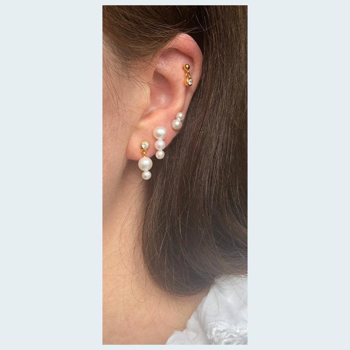 The Earring Shop Deux Perle Ørestik - SS2017 - Øreringe - SS2017