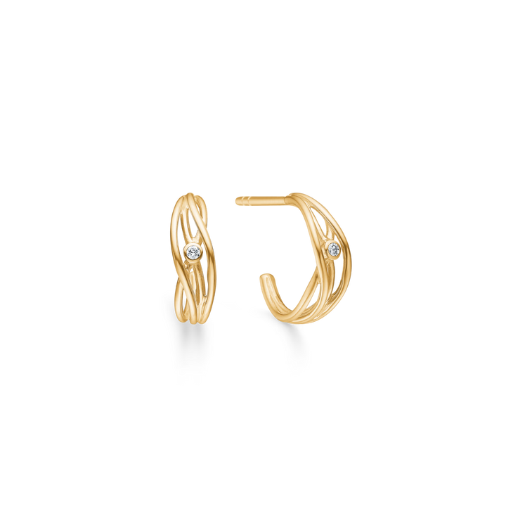 Mads Z Diamond Nest Creol I 14kt Guld Og Diamanter