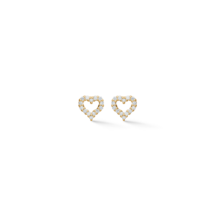 Mads Z 14kt Tender Heart Ørestikker i Guld m. Diamanter