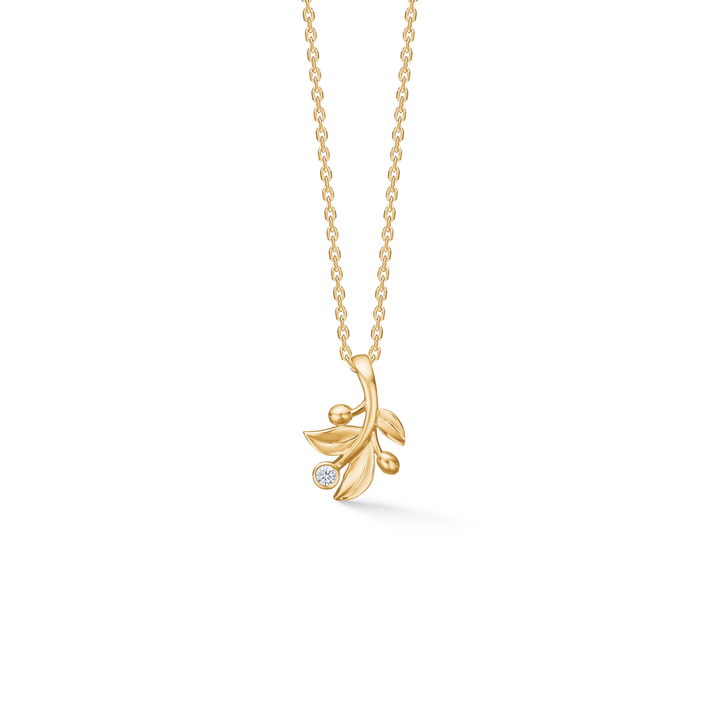 Mads Z Olive Love Vedhæng i 14 kt. Guld med Diamant