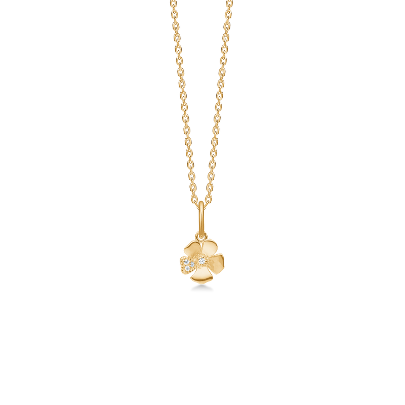 Mads Z Fleur 14kt Guld Vedhæng m. Diamanter 7mm