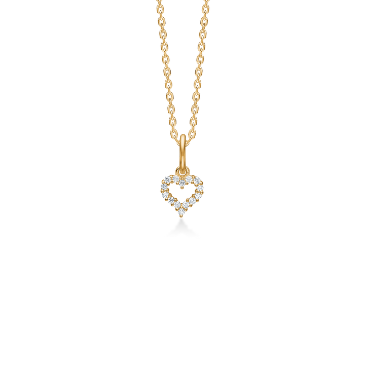 Mads Z Tender Heart Vedhæng i 14 kt. guld m. Diamanter