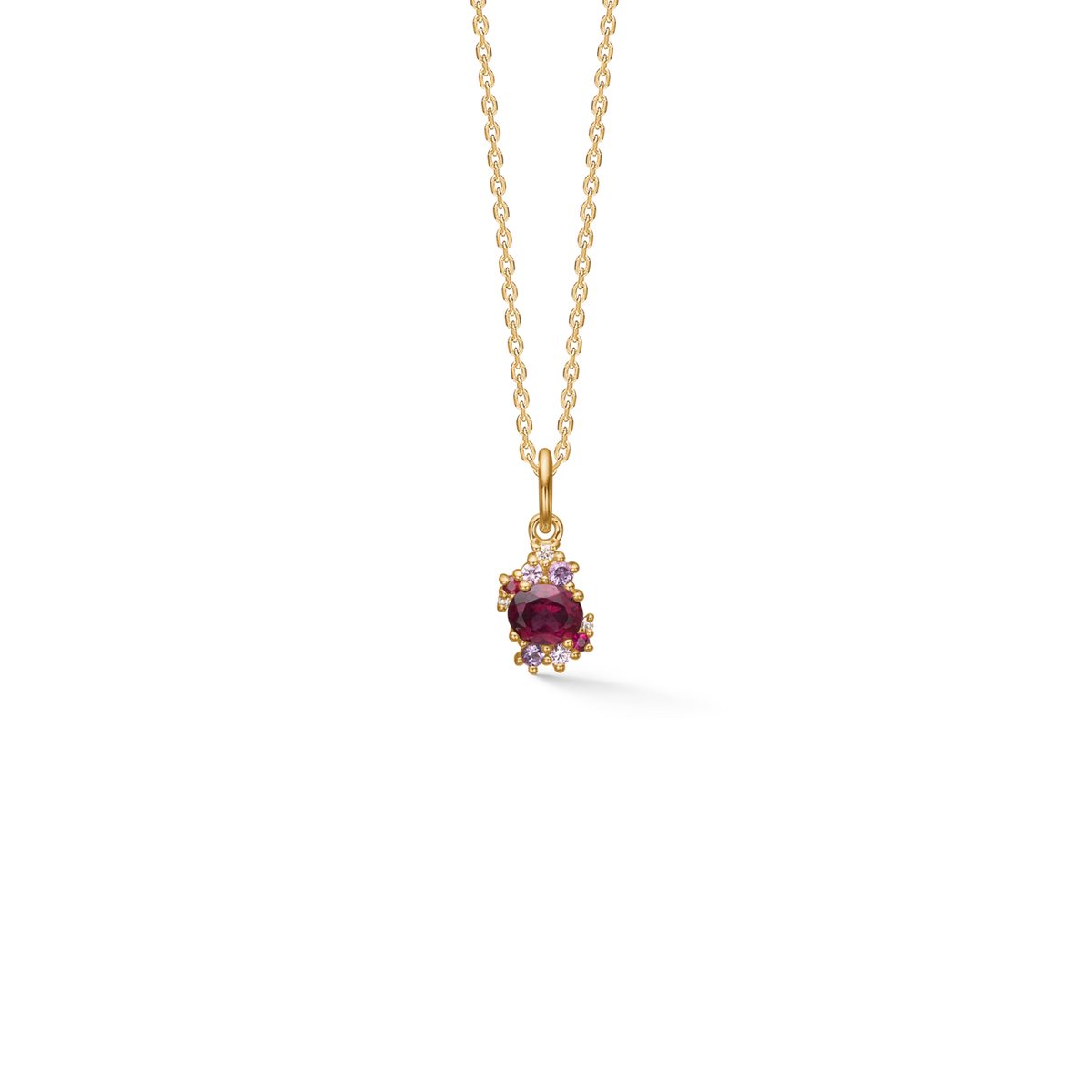 Mads Z Four Seasons Autumn Petite Granat Vedhæng i 14 kt. guld