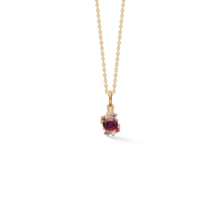 Mads Z Four Seasons Autumn Petite Granat Vedhæng i 14 kt. guld