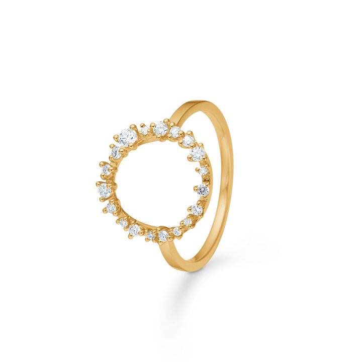 Mads Z Lucia Cirkel Ring i 14kt Guld m. Diamanter