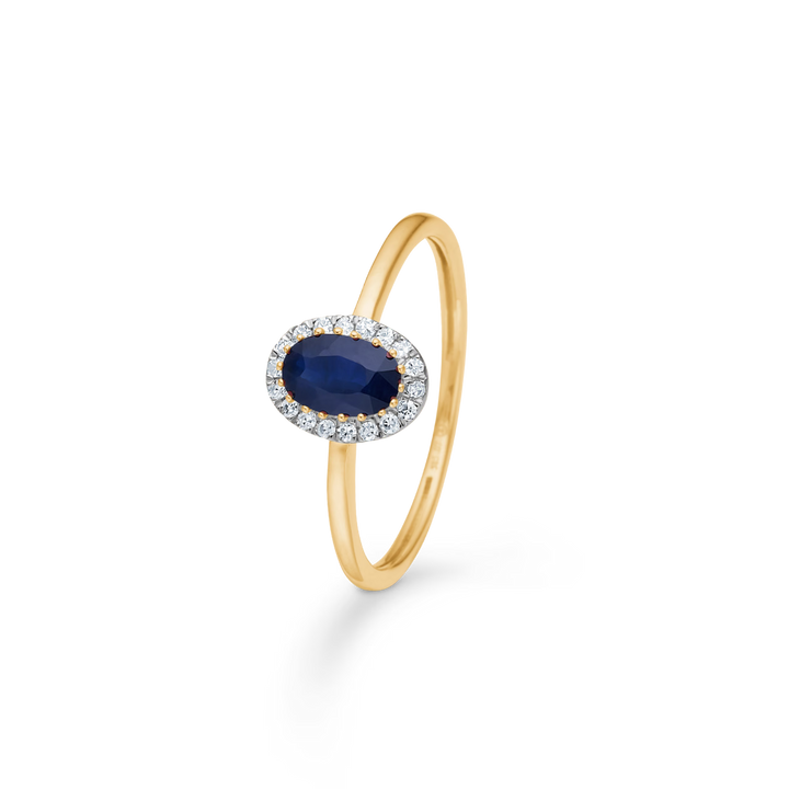 Mads Z Midnight Bloom Safirring - 14 Karat Guld med Diamanter – 1544078-001