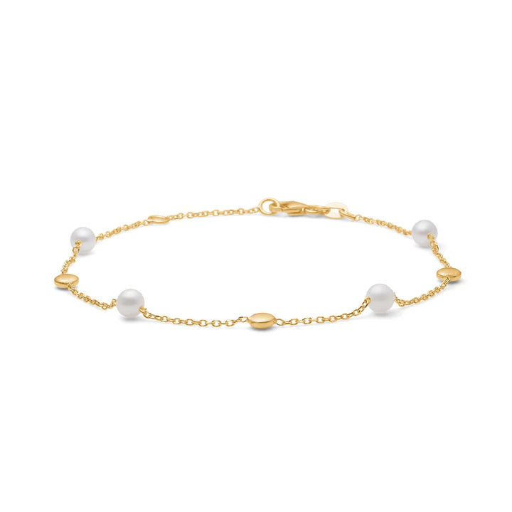 Mads Z Luna Armbånd i 14 kt. Guld m. Kulturperler