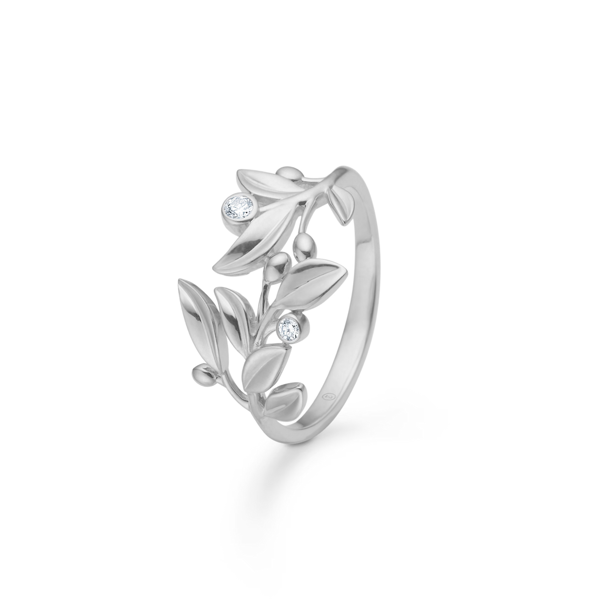 Mads Z Sølv Olive Love Ring i Sølv med Zirkonia