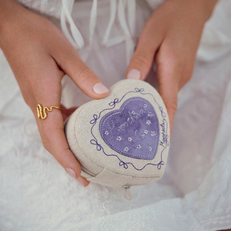 Maanesten Heart Jewelry Box Sand - Smykkerskrin