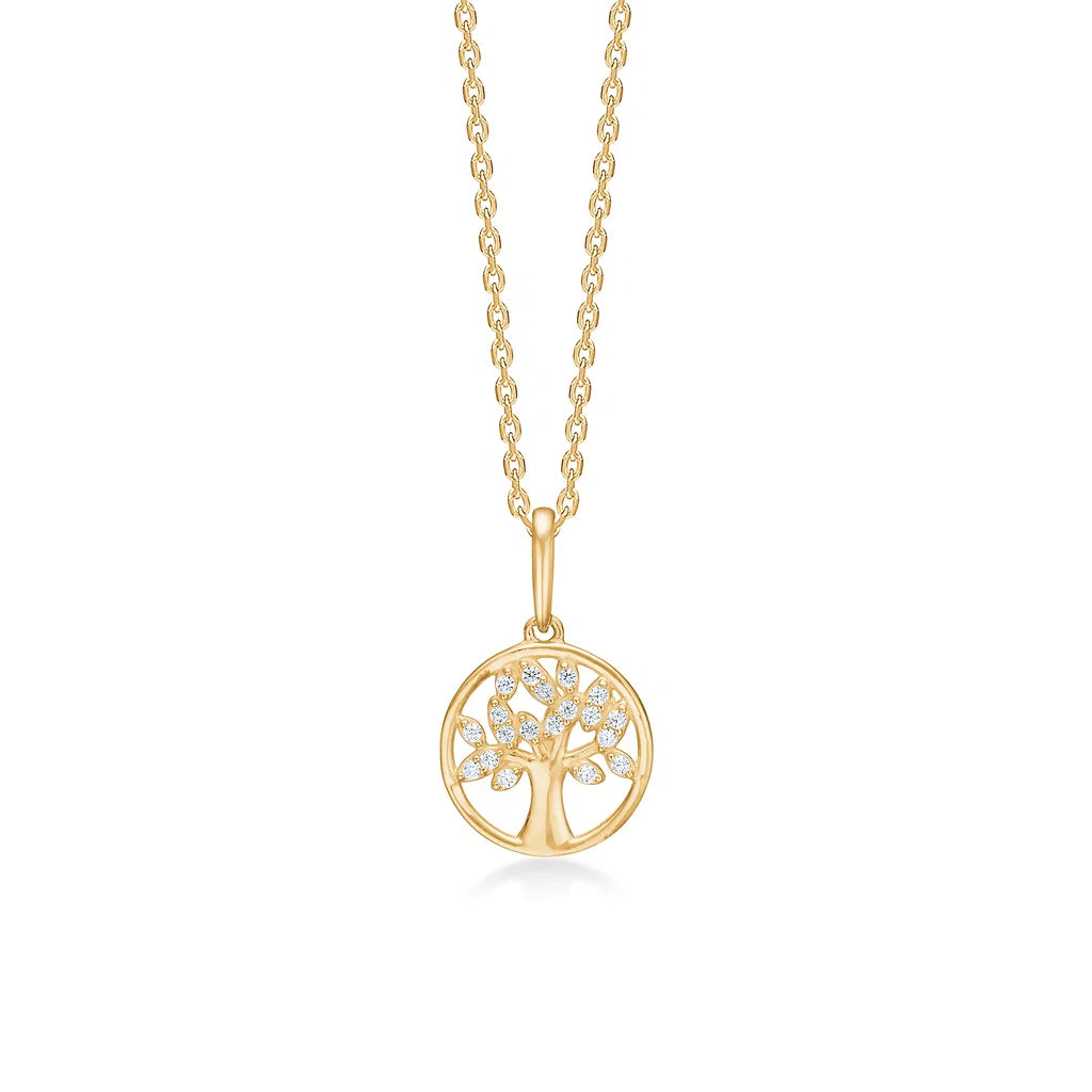 Mads Z 8kt Tree Of Life Vedhæng m. Zirkonia