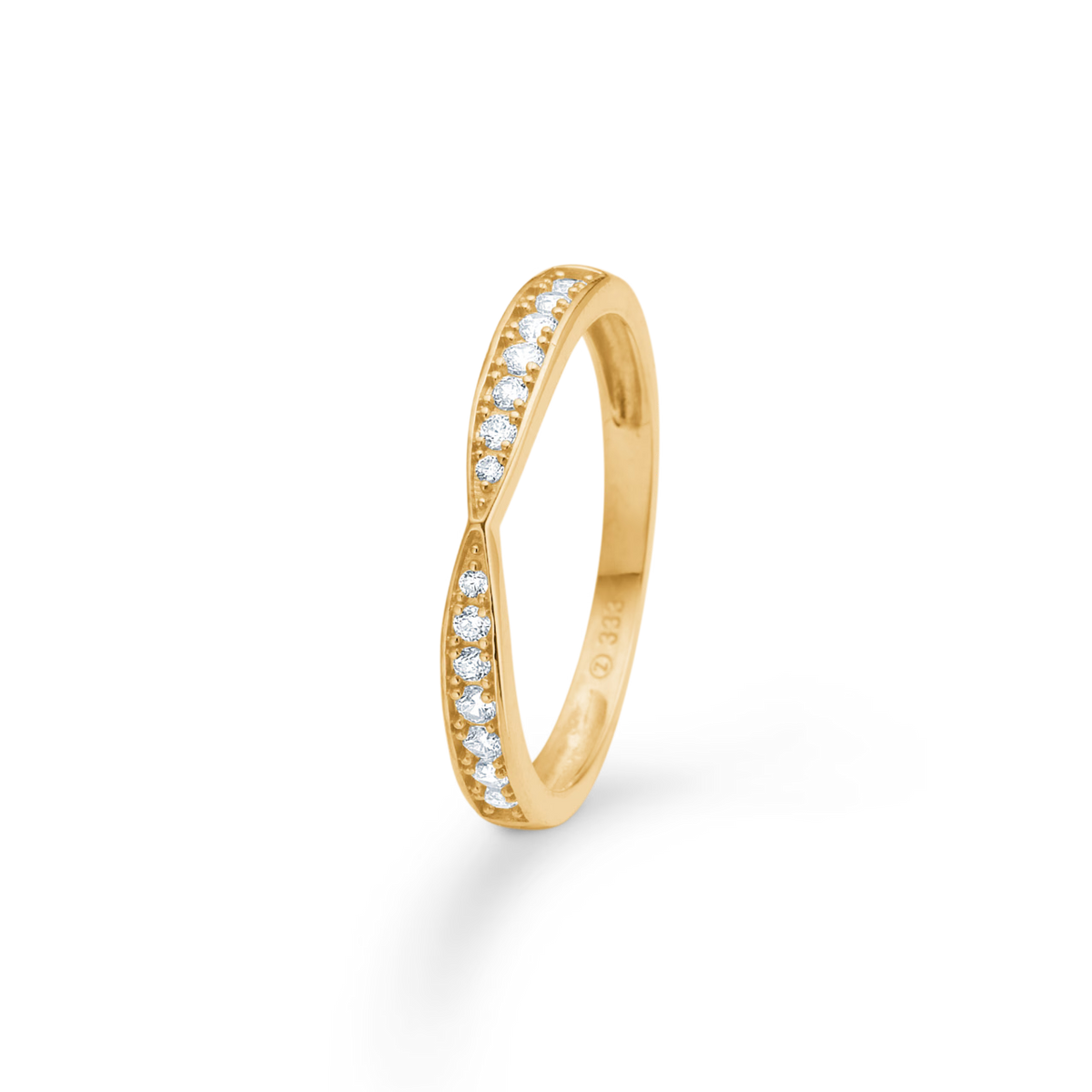 Mads Z Mila Ring i 8 kt. Guld med Zirkonia