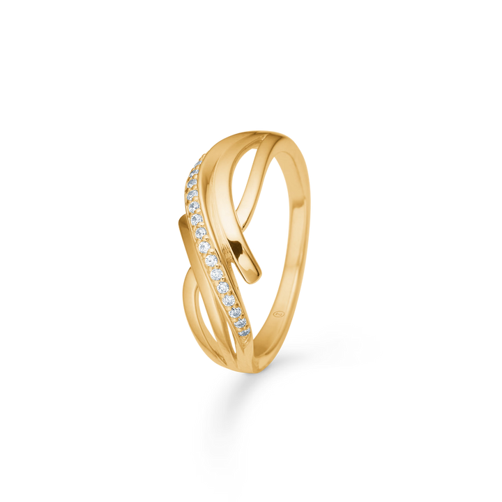 Mads Z Monique Ring i 8 kt. guld m. Zirkonia