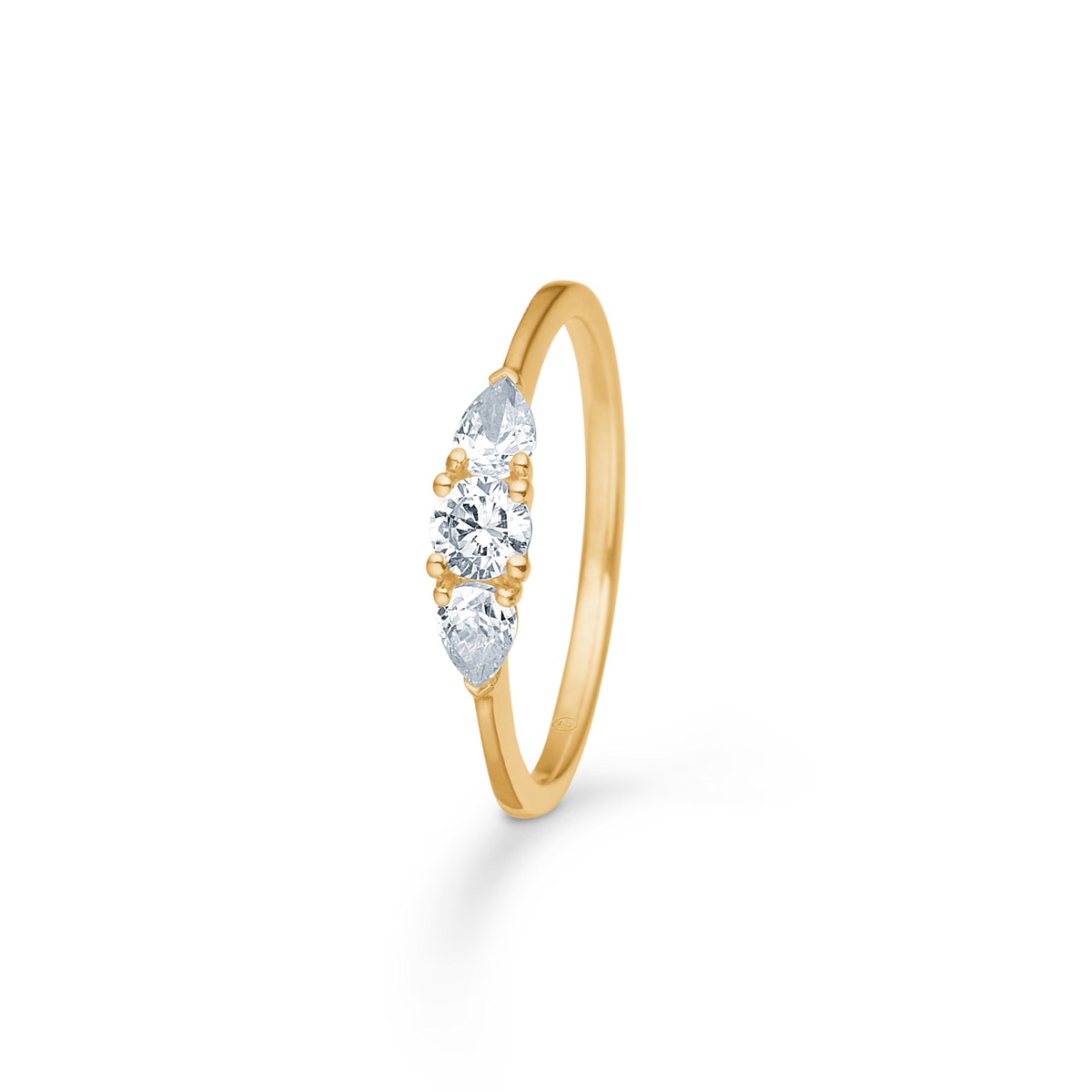 Mads Z Solis Shine Ring i 8 kt. guld m. Zirkonia