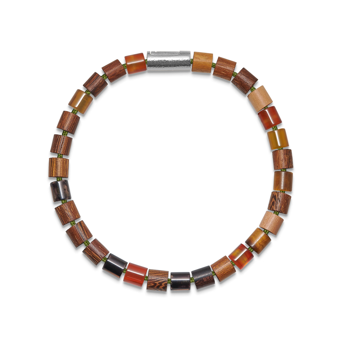 Mads Z Black Sun Autumn Bay Armbånd - Ædelsten & Træperler