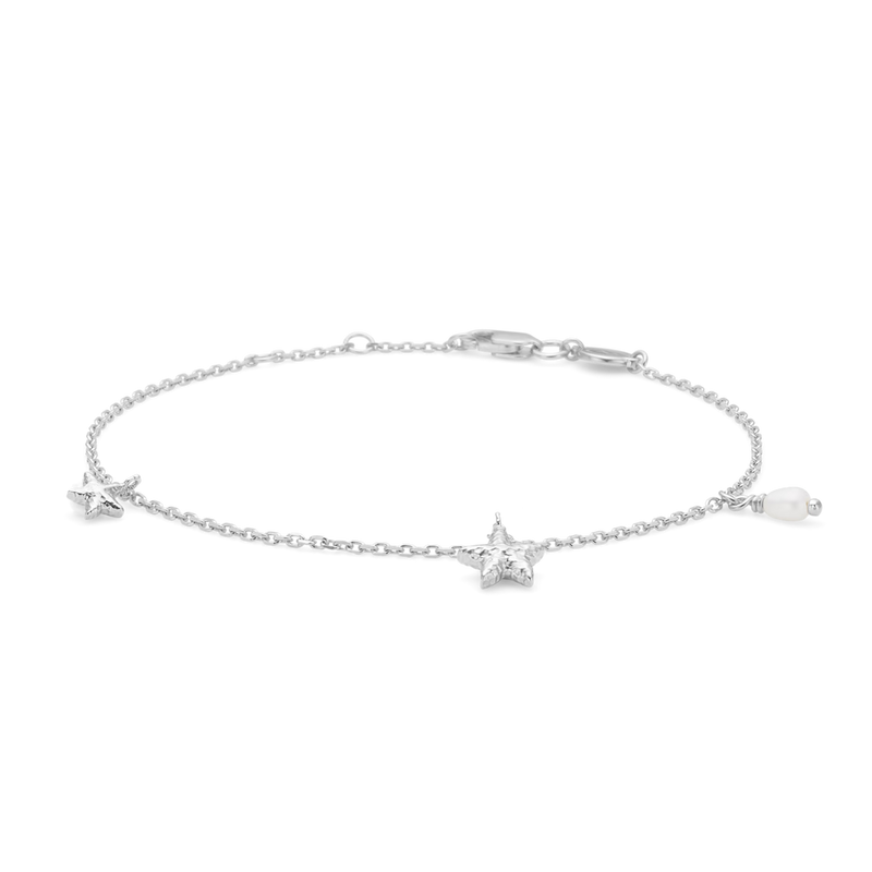 Studio Z Starfish Lustre Sølv Armbånd med Søstjerner