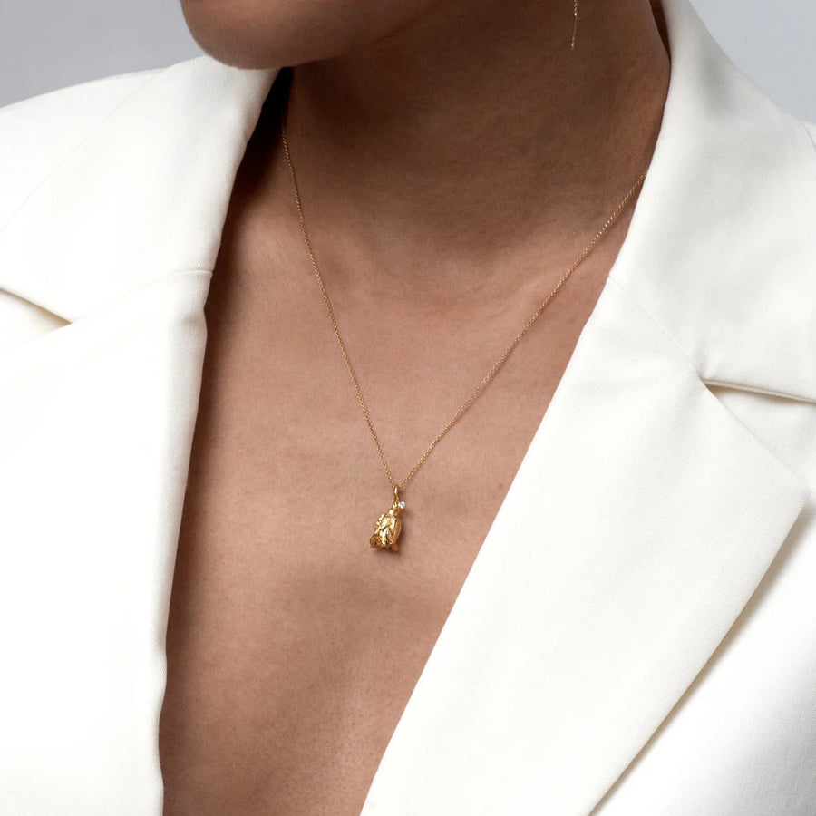 Flora Danica Rose Halskæde Med Diamant