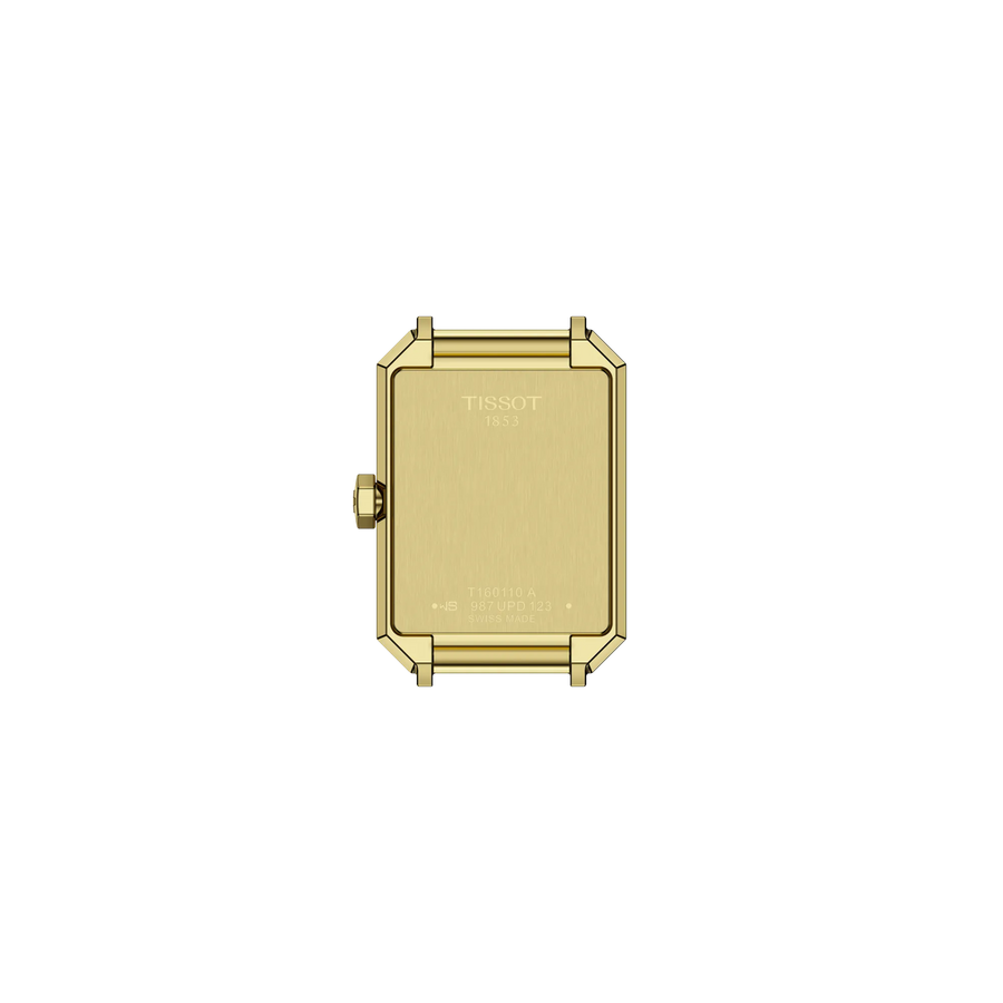 TISSOT SRV 30MM – GULD PVD / SORT LÆDERREM