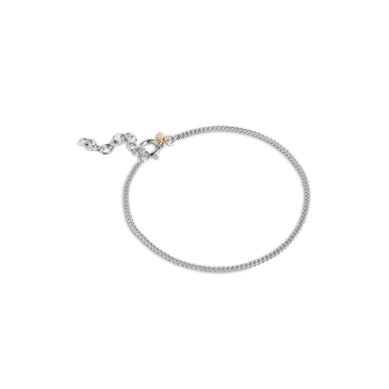 Enamel Curb Chain armbånd sølv - B123S