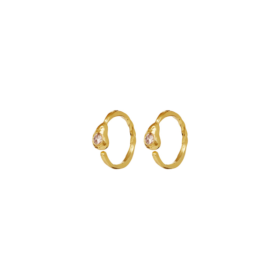 Maanesten Beth Hoops - 18kt Forgyldt Sterling Sølv