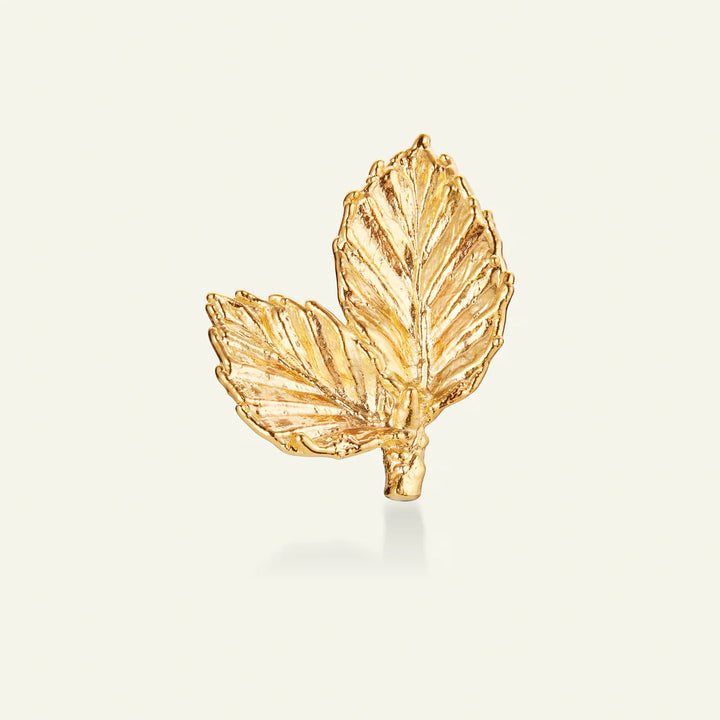 Flora Danica Bøgeblad Pin Forgyldt