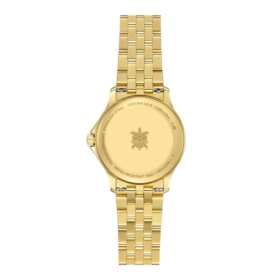Certina DS-8 Lady 31mm m. Guld PVD