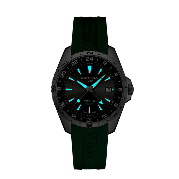Certina DS-X GMT 41mm Med Gummirem