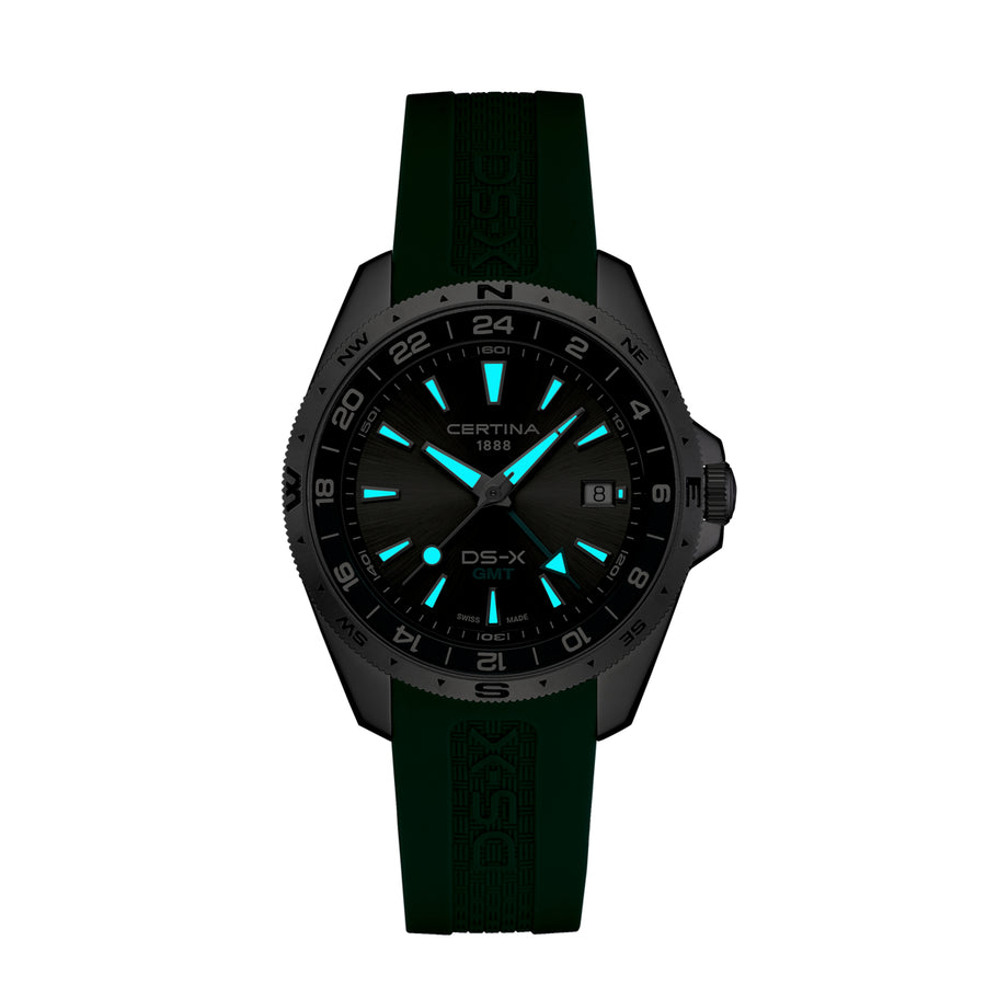 Certina DS-X GMT 41mm Med Gummirem