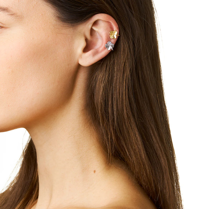 Flora Danica Firkløver Sølv Earcuff