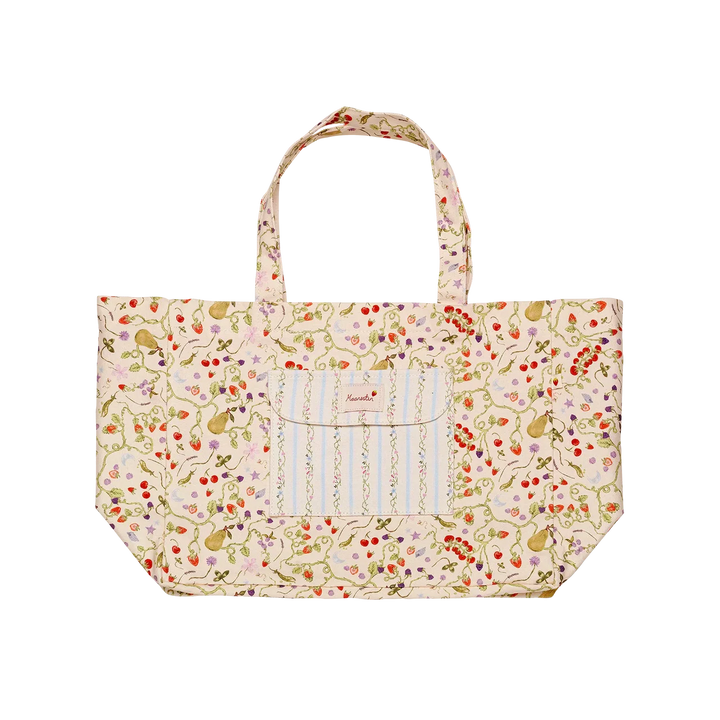 Maanesten Big Canvas Tote Garden Magic Ivory