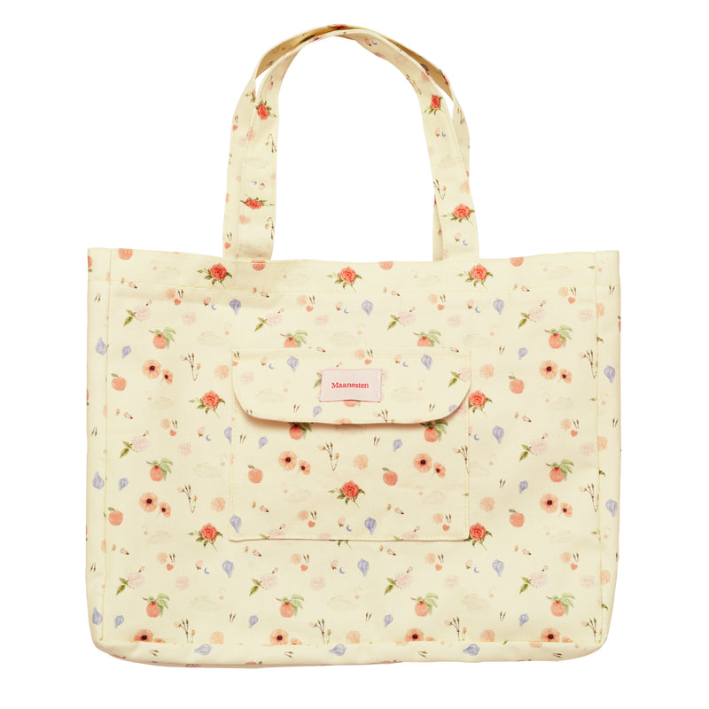 Maanesten Big Canvas Tote Bag Roses And Shells